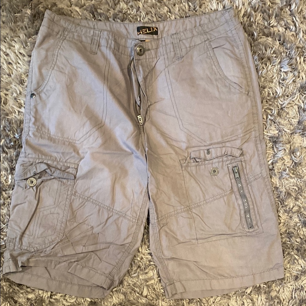 Helix Men's Gray Cargo Shorts